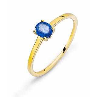 MUAU Schmuck  Bague solitaire en or jaune 750/18K, safir 0.39ct. 