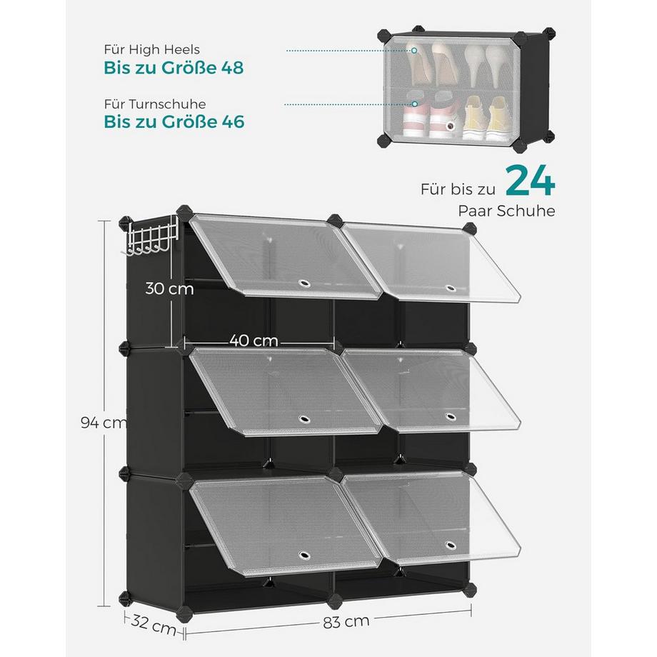 Songmics Étagère à chaussures à 6 compartiments  