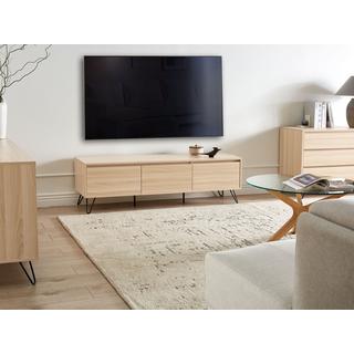 Beliani Meuble TV en Panneau de particules de bois Minimaliste CARDIGAN  