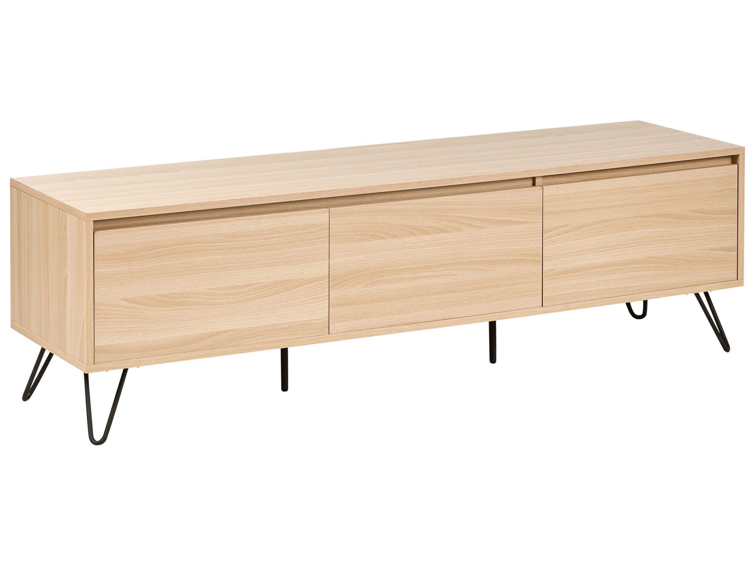 Beliani Meuble TV en Panneau de particules de bois Minimaliste CARDIGAN  