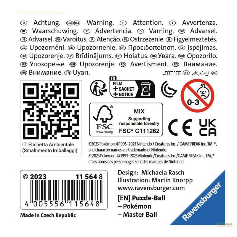 Ravensburger  Puzzle Pokémon Masterball (54Teile) 