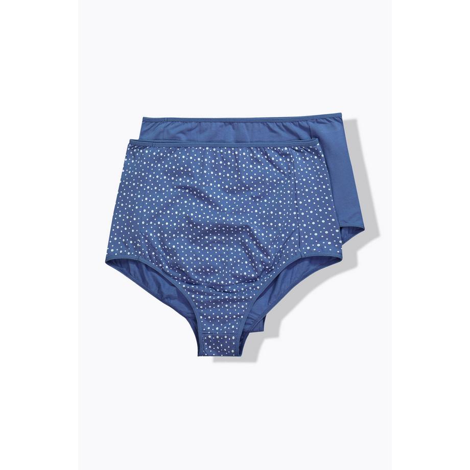 Ulla Popken Bellieva Culottes extra-hautes lot de 2 empiècement sur le ventre  