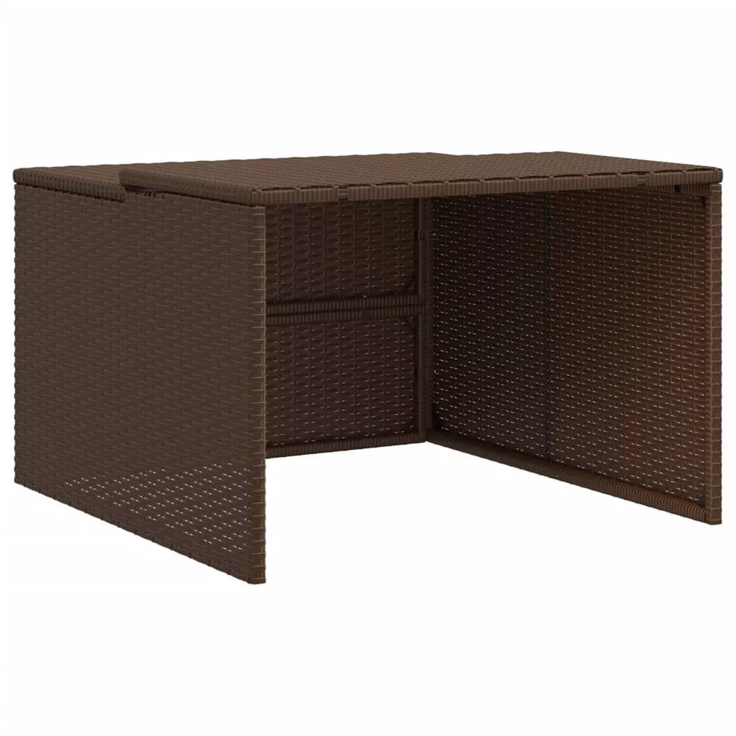 VidaXL - garage per robot tosaerba Polirattan, One Size, Marrone