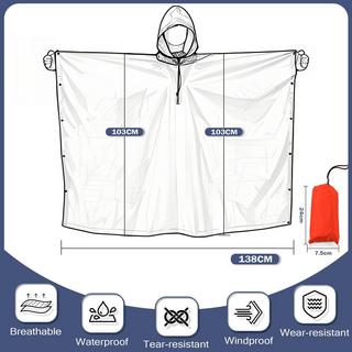 Alopini Poncho de Pluie Imperméable avec Capuche  