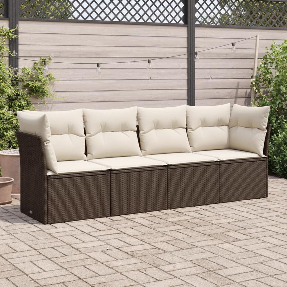 VidaXL set divano da giardino Polirattan  