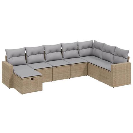 VidaXL set divano da giardino Polirattan  