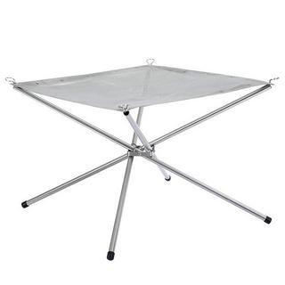 eStore  Faltbarer Feuerständer aus Edelstahl 