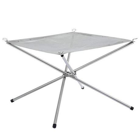 eStore  Faltbarer Feuerständer aus Edelstahl 