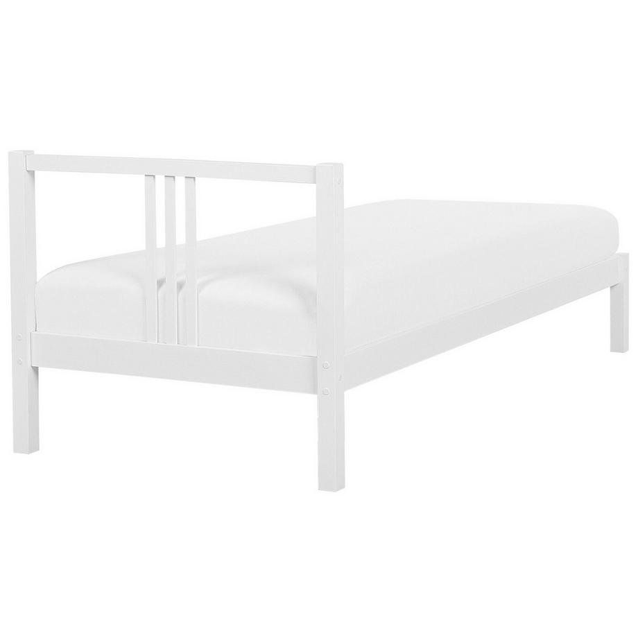 Beliani Lit avec sommier en Bois de pin Scandinave VANNES  