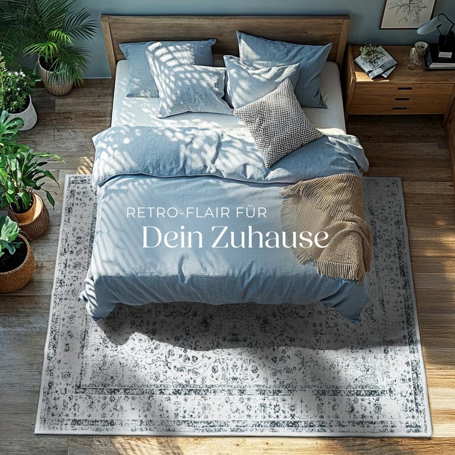 Tectake Vintage Designer Teppich Aliya verschiedene Größen orientalisches Muster  