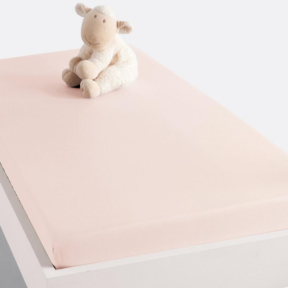 Drap housse enfant uni en polycoton