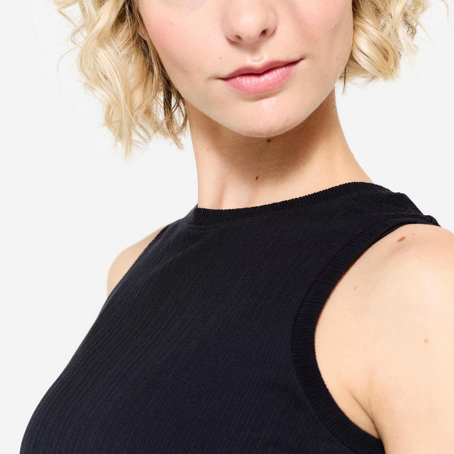 KIMJALY  Débardeur - Yogatop Damen elastisch - graphitschwarz 