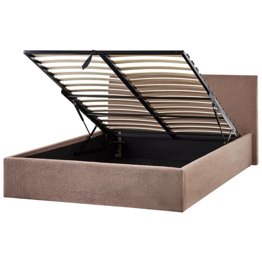 Beliani Letto contenitore en Bouclé  ORBEY  