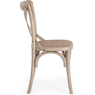 mutoni Chaise en bois Cross gris nature  