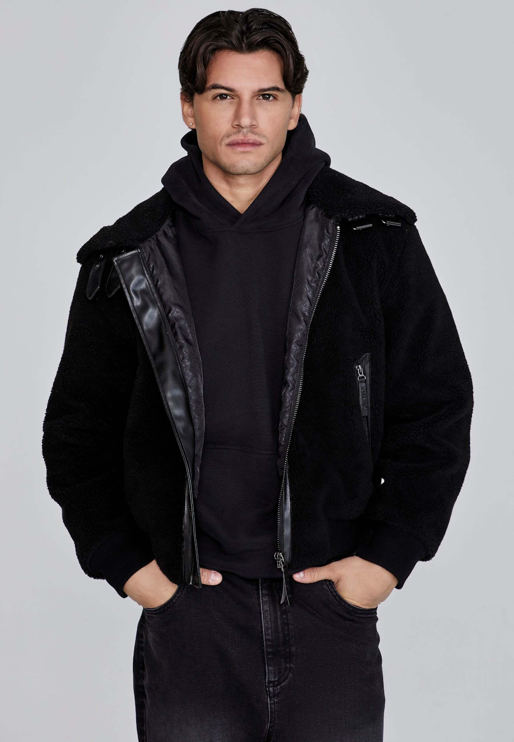 Sik Silk  Bomberjacke Sherpa Bomber Jacket 