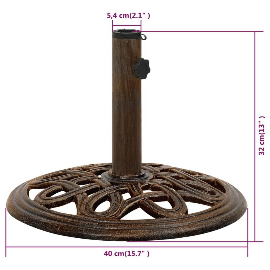 VidaXL Base de parasol fonte  