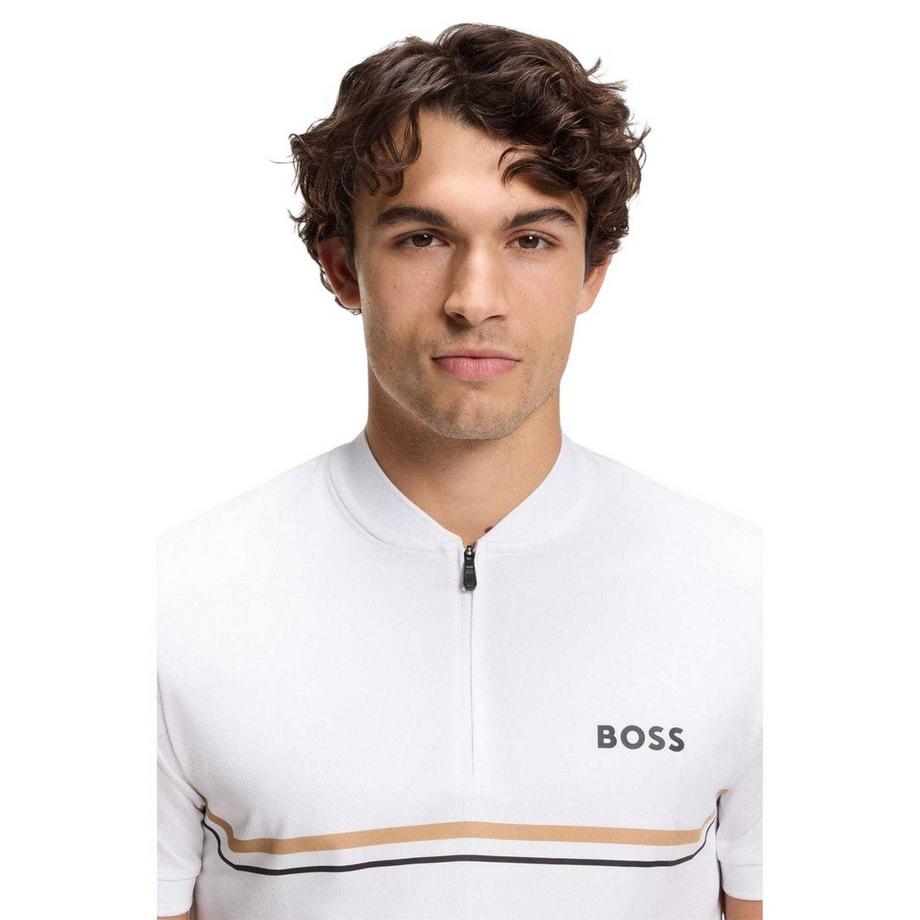 BOSS Maglietta Polo Toc Spin con cerniera ad un quarto  
