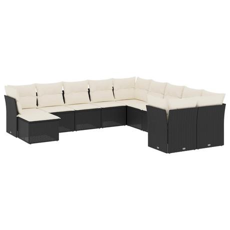 VidaXL Ensemble de canapés de jardin rotin synthétique  