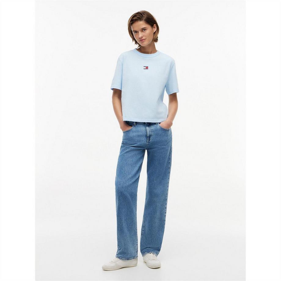 TOMMY JEANS  T-Shirt, Kurz Geschnitten, 