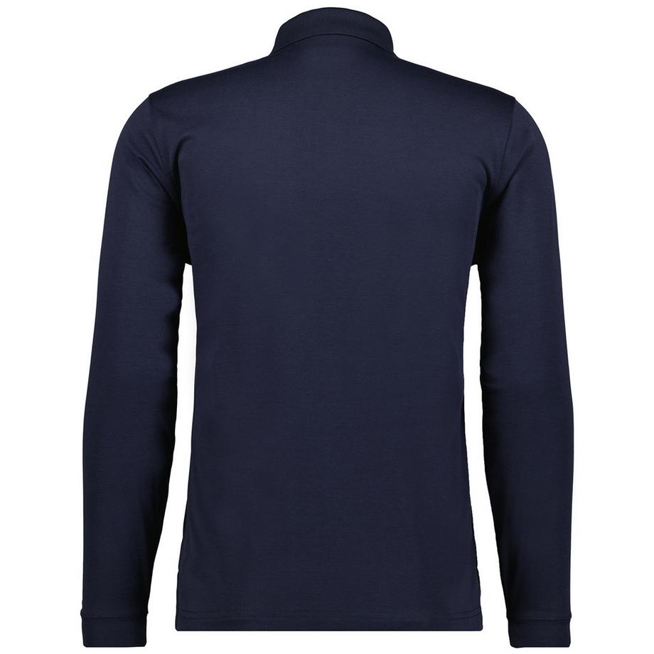 Ragman Polo  Vestibilità confortevole-Soft Knit Polo Knopf Langarm  