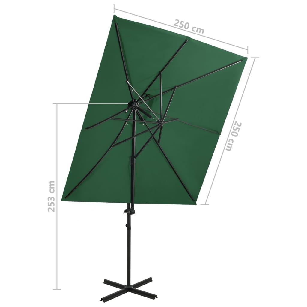 VidaXL Parasol de jardin en porte-à-faux  