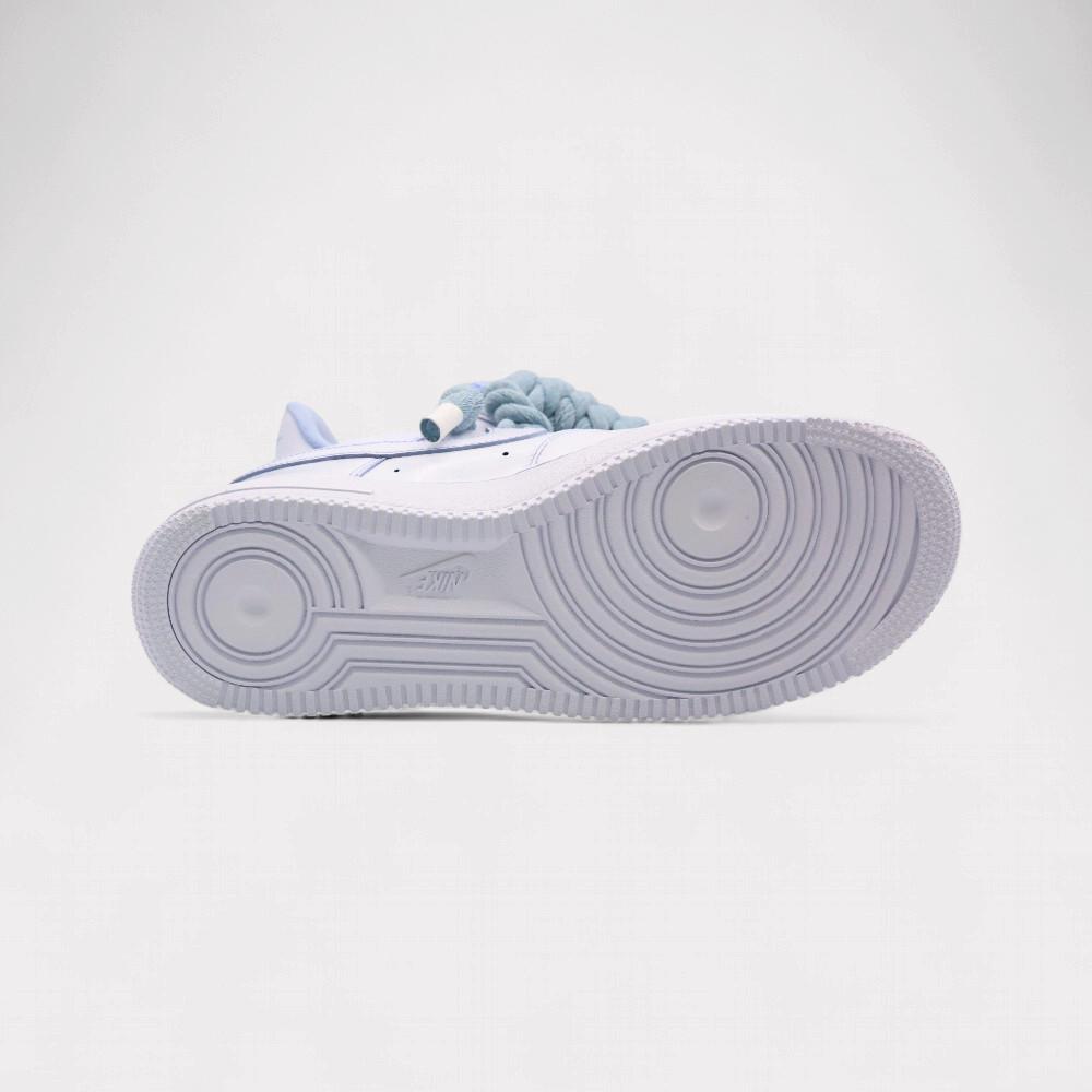 NIKE  Air Force 1 Light Blue - Rope Lace Light Blue 