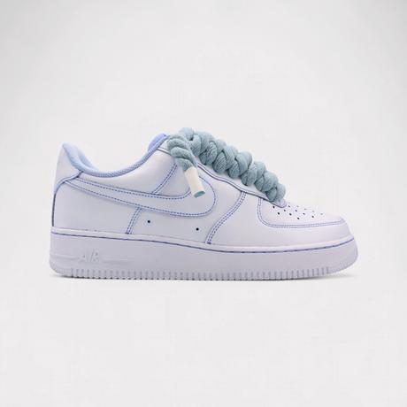 NIKE  Air Force 1 Light Blue - Rope Lace Light Blue 