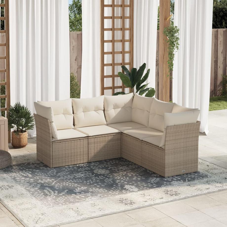 VidaXL Ensemble de canapés de jardin rotin synthétique  