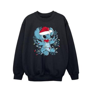 Lilo And Stitch Christmas Lights Sketch Sweatshirt