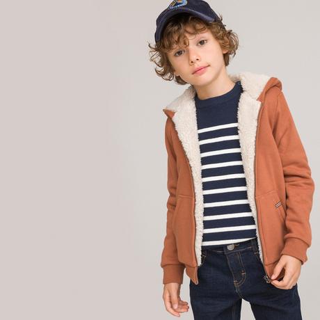 La Redoute Collections  Sweatjacke mit Reissverschluss und Kunstfellfutter 