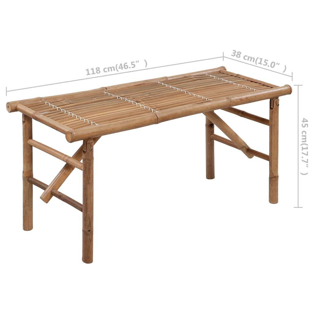 VidaXL Banc de jardin bambou  