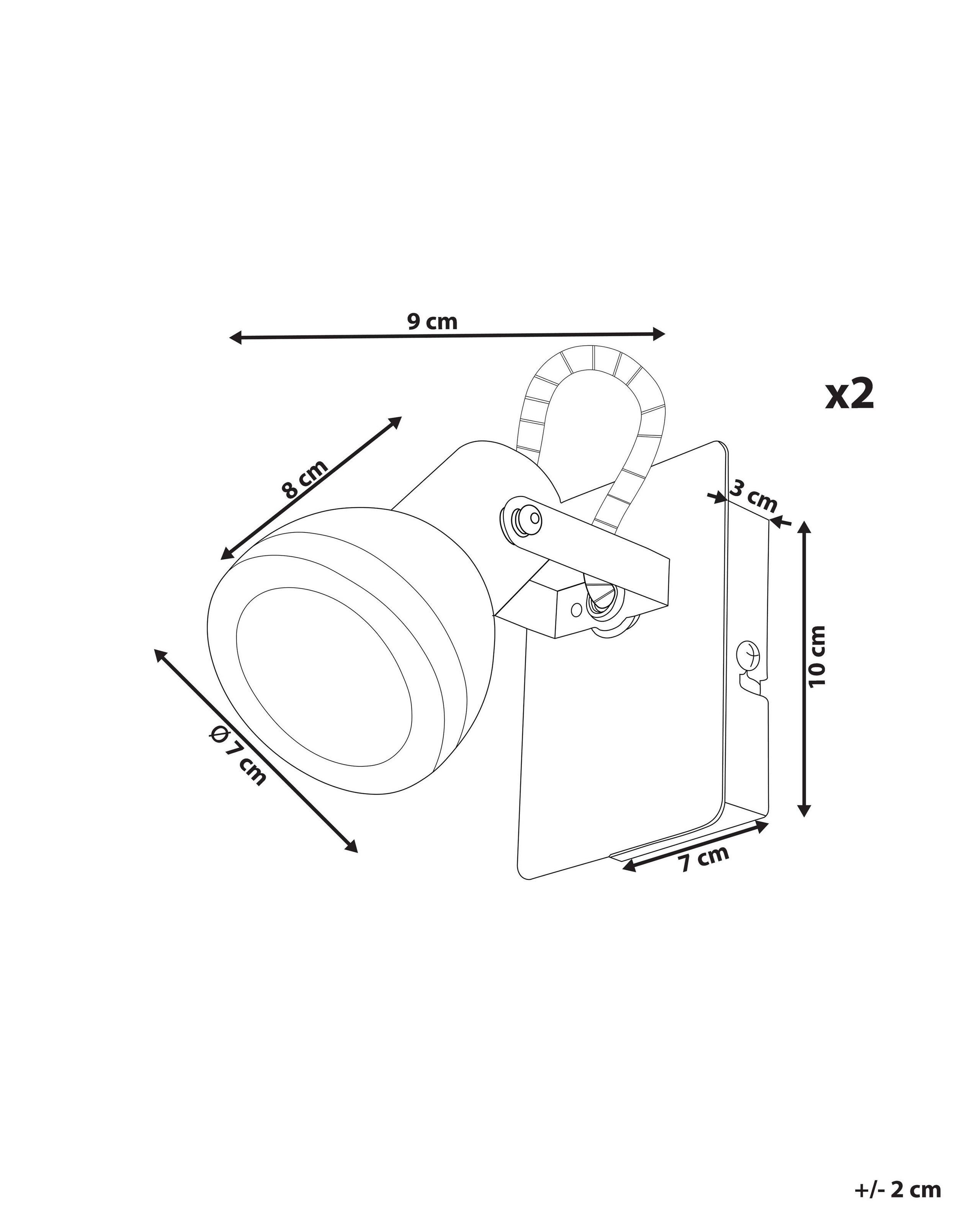 Beliani Applique en Ferro Moderno BARO  