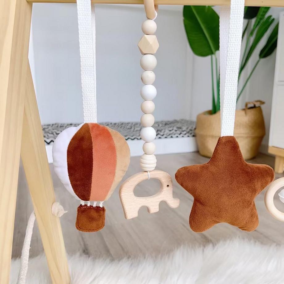 Activity-board  Spieltrapez, hölzernes Babyspielzeug Puzzle Gymnastik Aktives Spielzeug Baby, Kinderzimmer Dekoration 