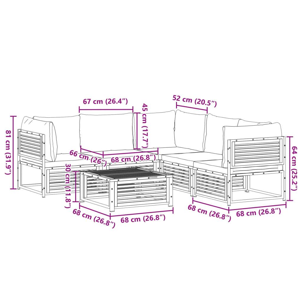 VidaXL set salotto da giardino Legno  