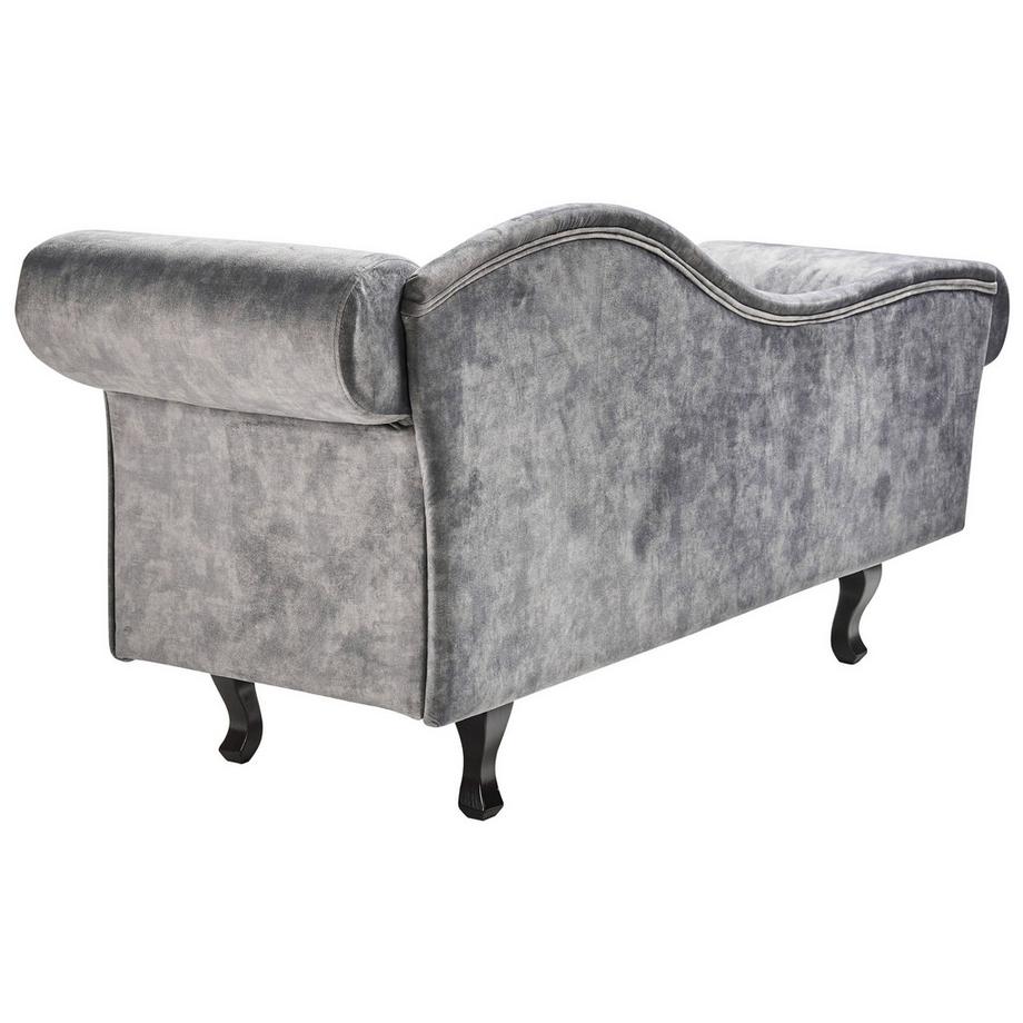 Beliani Rechtsseitige Chaiselounge aus Samtstoff Retro LATTES  