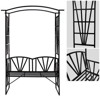 Tectake  Rosenbogen mit Sitzbank 210 cm 