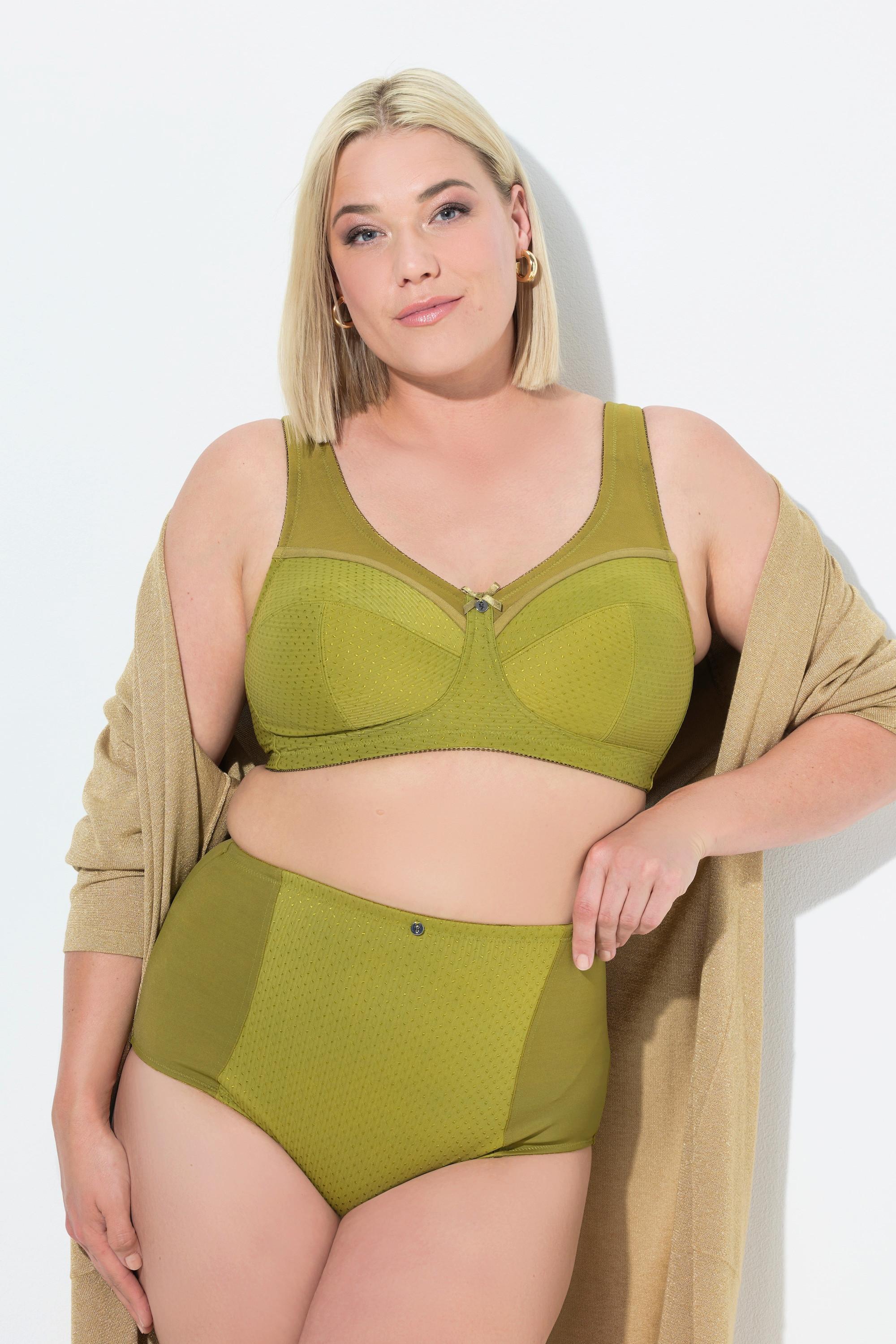 Ulla Popken Slip modellanti Vita Alta Inserto Jacquard  