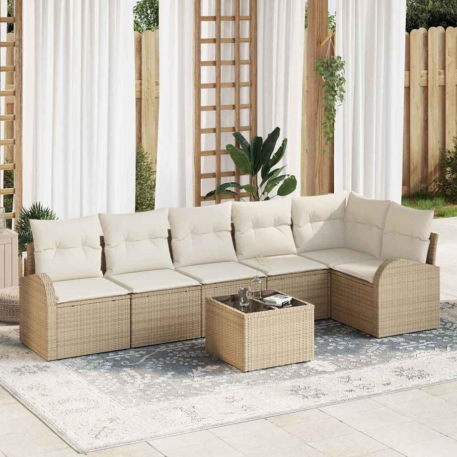 VidaXL Ensemble de canapé de jardin poly rattan  