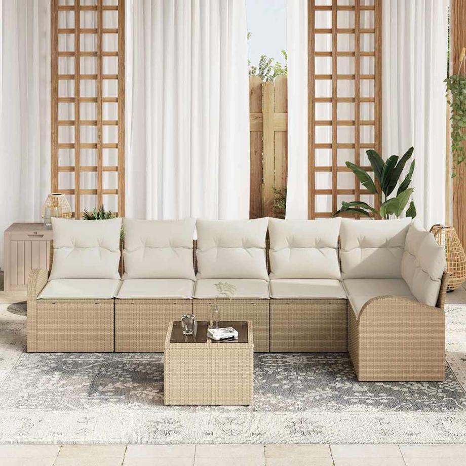 VidaXL Ensemble de canapé de jardin poly rattan  