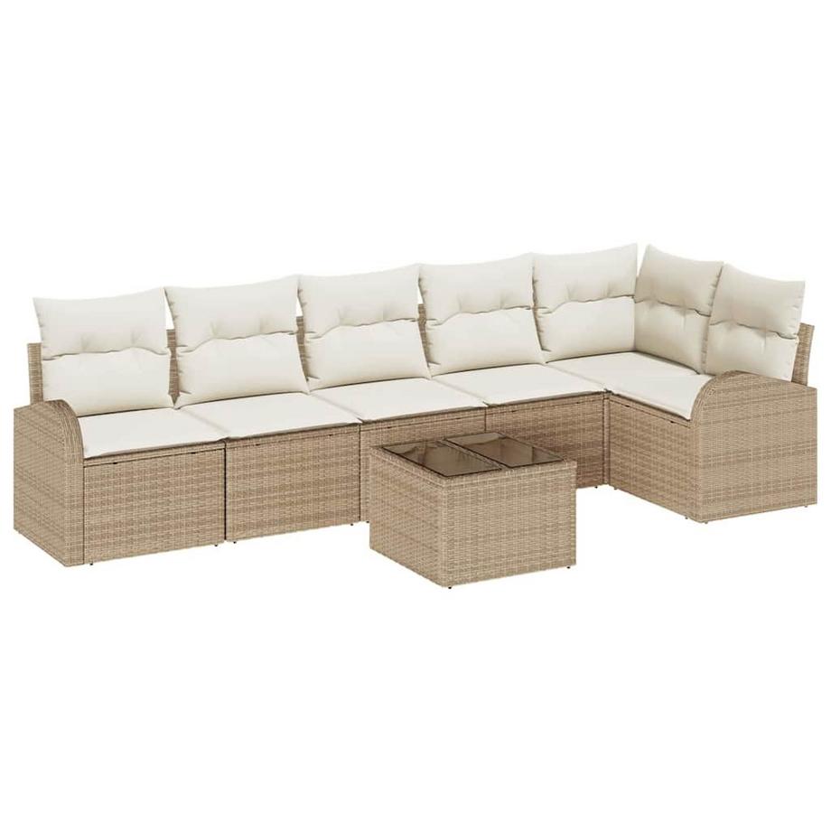 Ensemble de canapé de jardin poly rattan