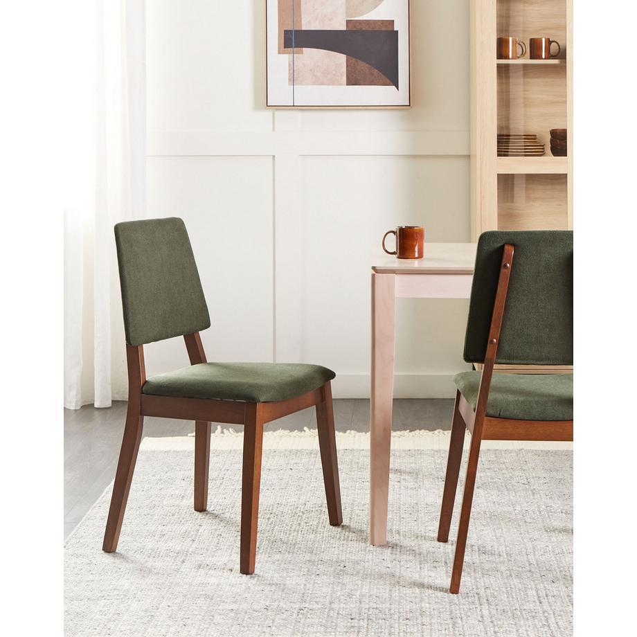 Beliani Set di 2 sedie da pranzo en Legno di caucciù Classico MERRILL  