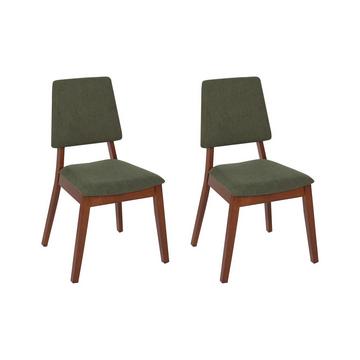 Lot de 2 chaises de salle à manger en Bois d'hévéa Traditionnel MERRILL