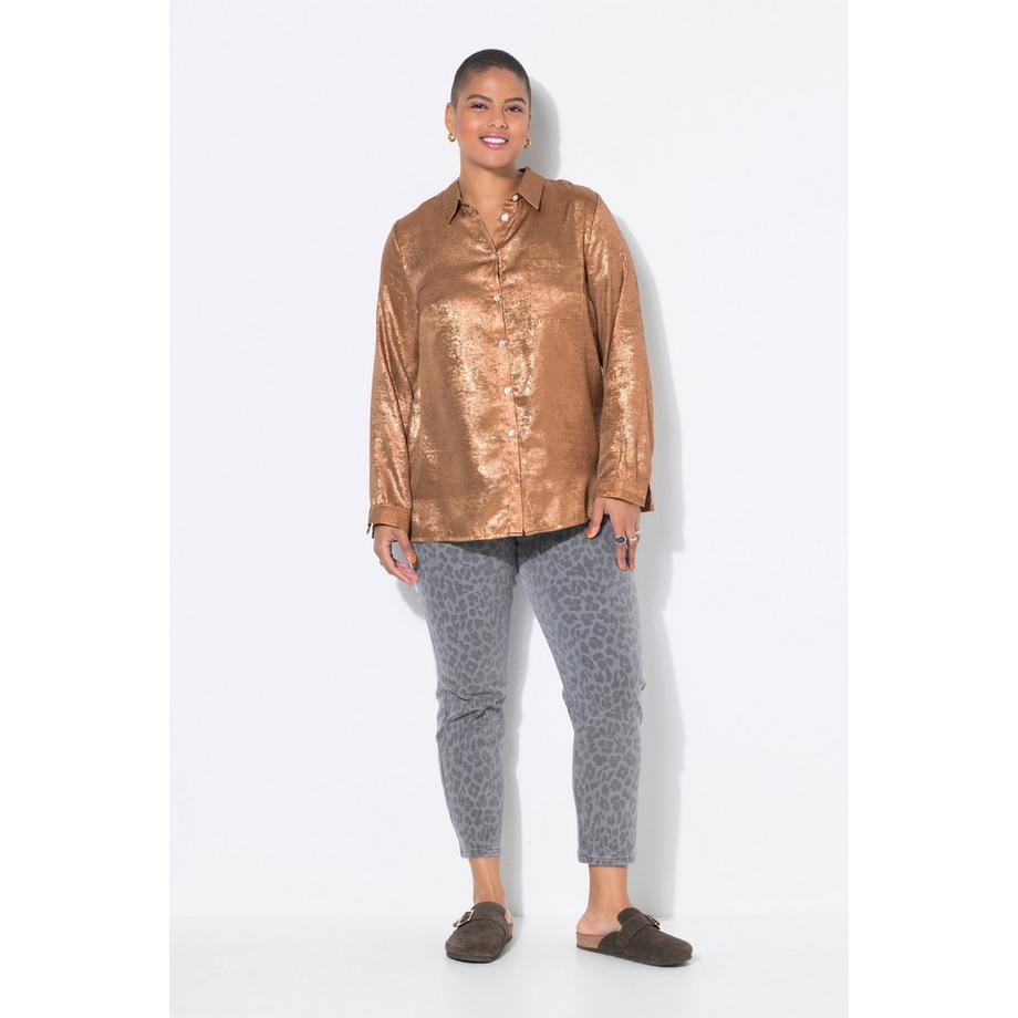 Studio Untold Chemisier Boxy Shape effet cuivré  