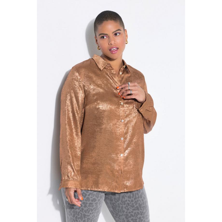 Studio Untold Chemisier Boxy Shape effet cuivré  
