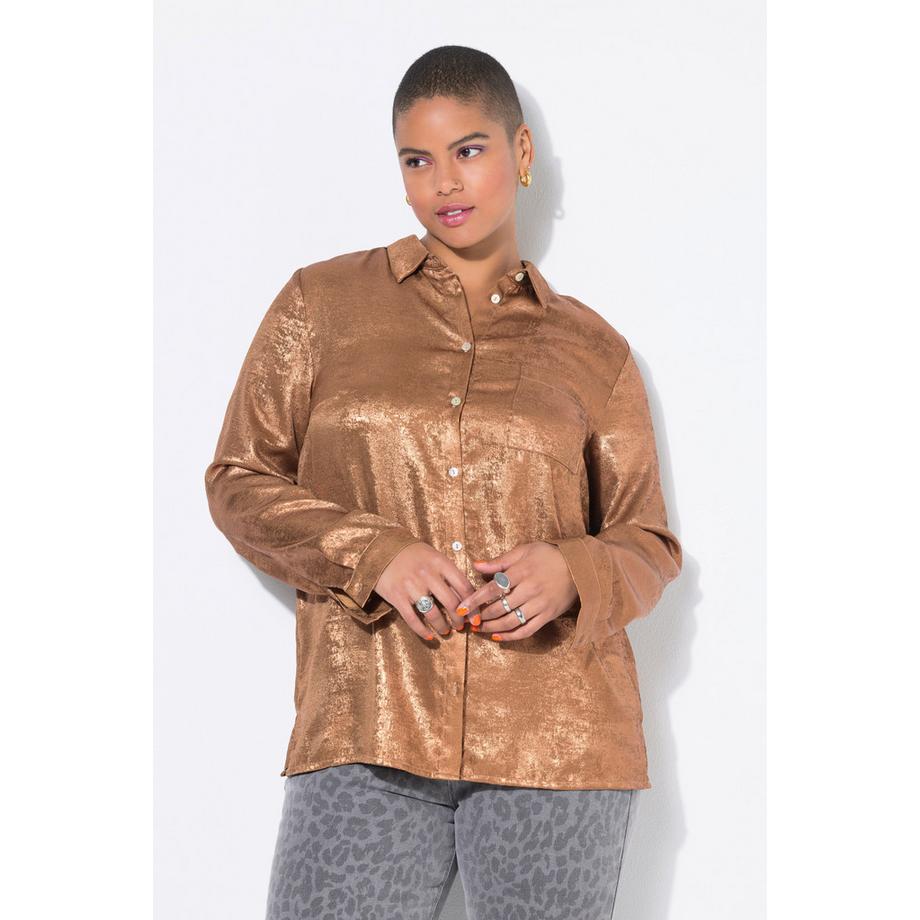 Studio Untold Chemisier Boxy Shape effet cuivré  