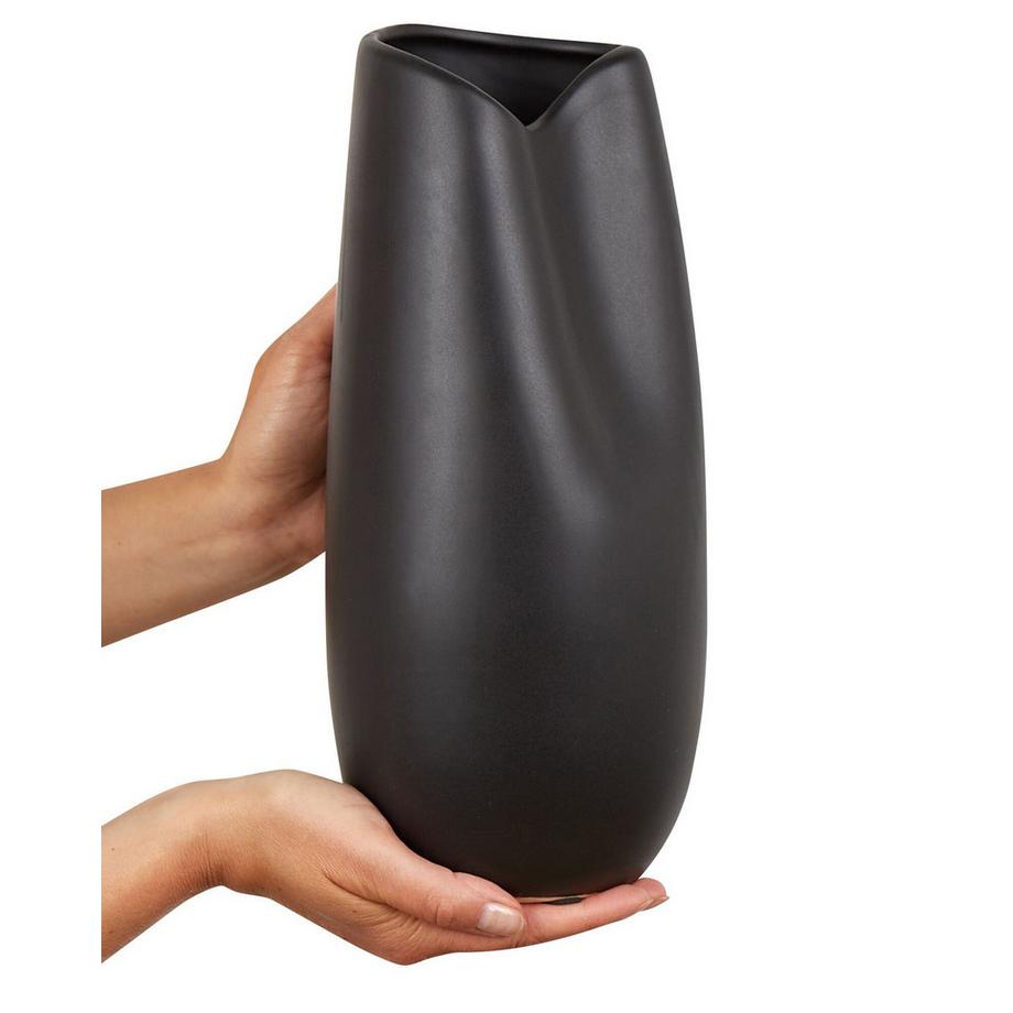 Beliani Vase décoratif en Grès Moderne DERBE  