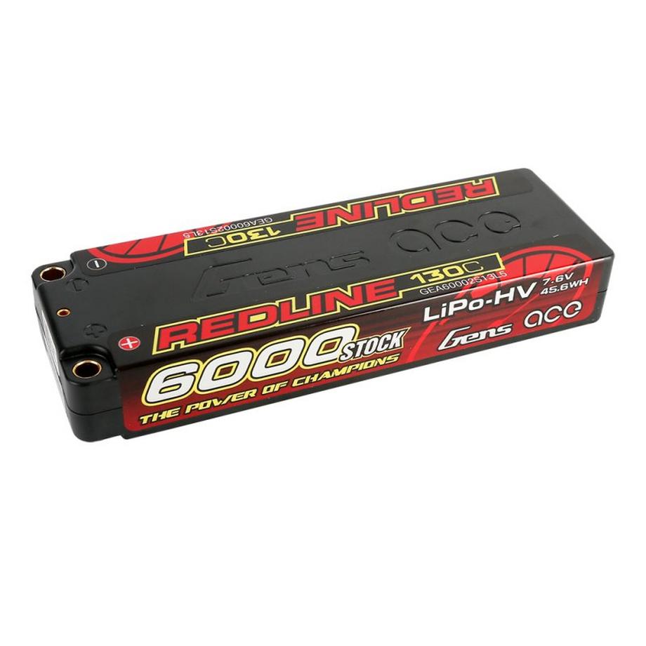 Gens ace  Gens ace Etui rigide Redline Series 6000mAh 7.6V 130C 2S2P HV Batterie LiPo 
