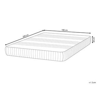 Beliani Matelas en mousse de gel en Polyester HAPPINESS - Dur  