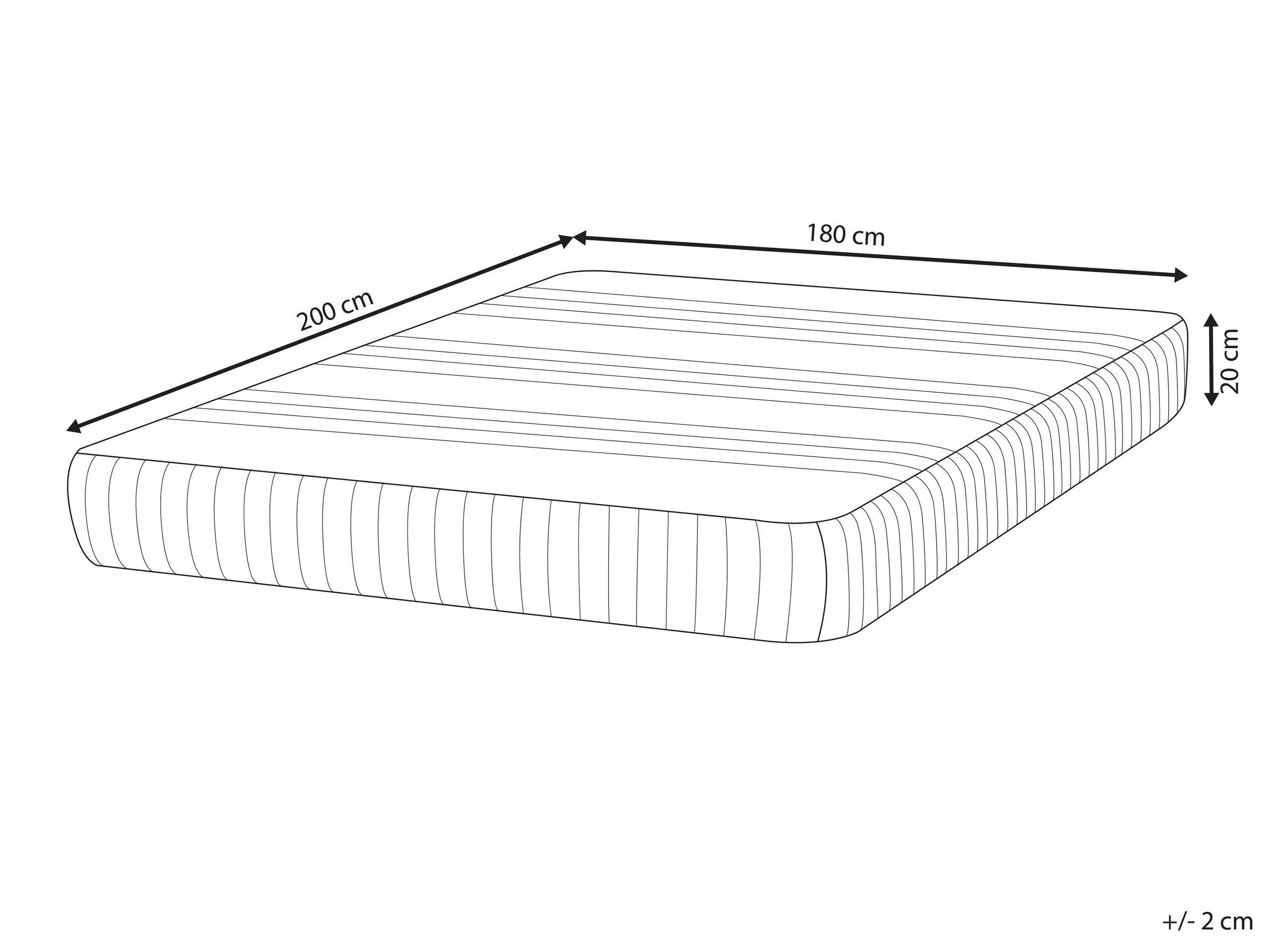 Beliani Matelas en mousse de gel en Polyester HAPPINESS - Dur  