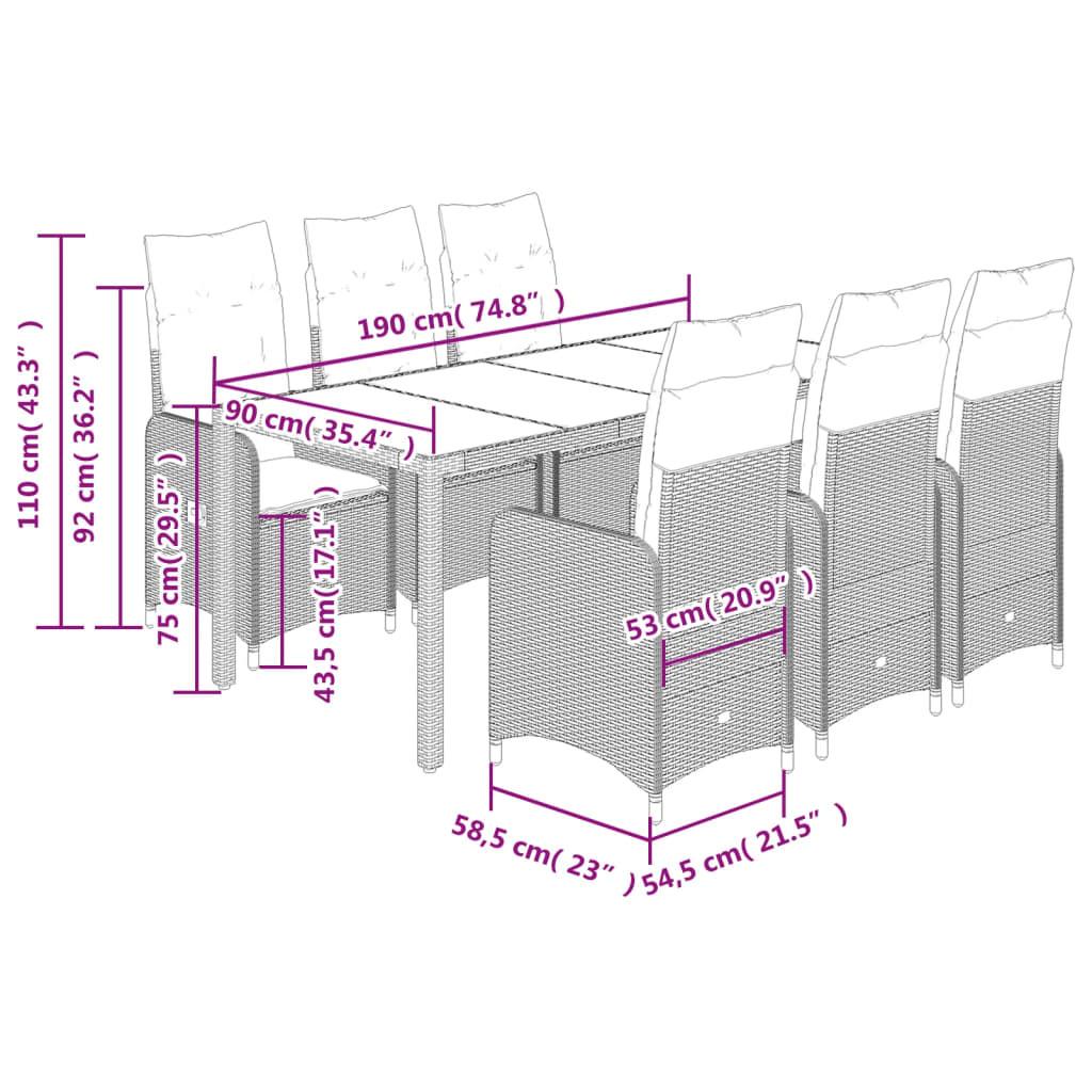 VidaXL Bistro set poly-rattan  